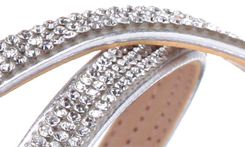 Nina Steven Embellished Platform Sandal In Silver