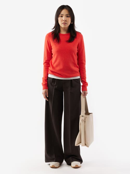 Shop Gobi Cashmere Crew Neck Sweater In Fiesta