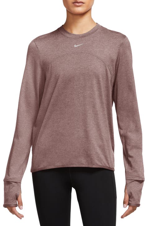 Nike, Tops, Nike Yoga Shirt Womens Size Small Blu Drifit Round Neck Short  Sleeve Slit Sides