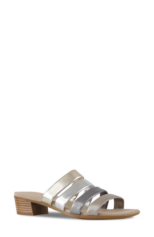 Adrianne Sandal in Taupe Metallic