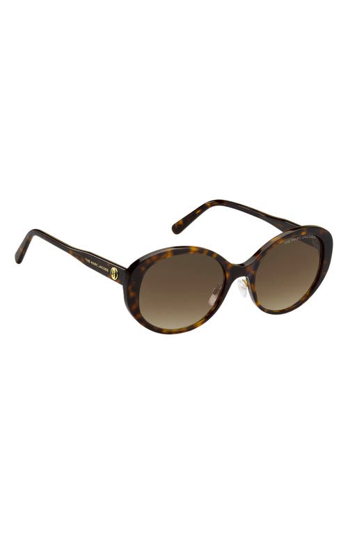 Shop Marc Jacobs 54mm Gradient Round Sunglasses In Havana/brown Gradient