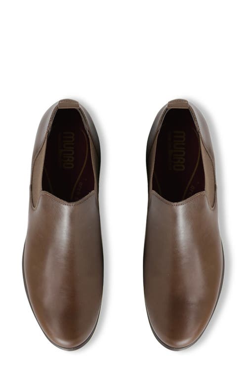 Munro Bedford Leather Bootie In Mushroom Calf Leather