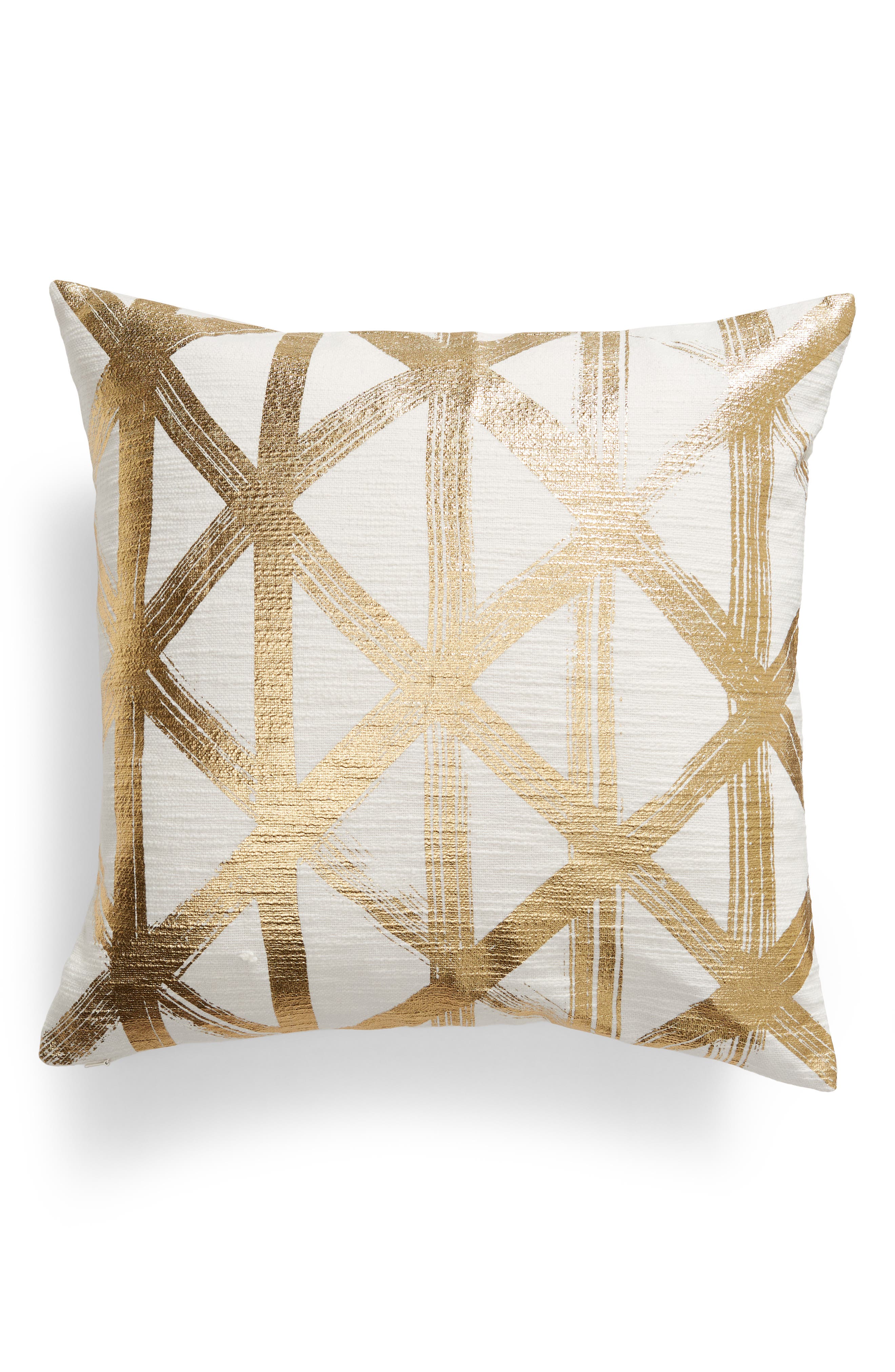 Nordstrom at Home Brushed Foil Accent Pillow Nordstrom