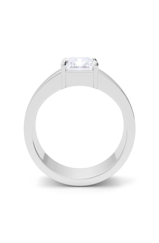 Shop Hautecarat Radiant Cut Lab Created Diamond Band Ring In 18k White Gold