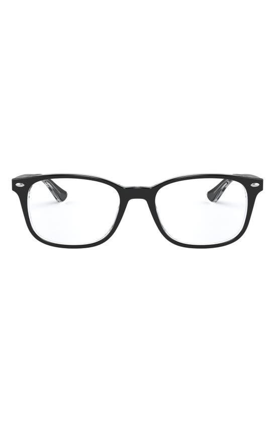 Ray Ban 53mm Optical Glasses In Black