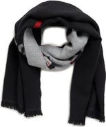 Paris Signature Logo Wool Scarf