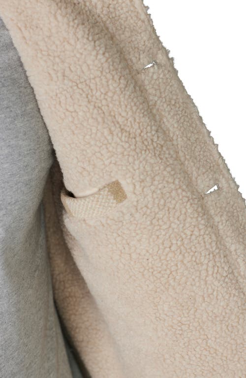 The Normal Brand Buffalo Plush Fleece Lined Jacket In Oat Buffalo