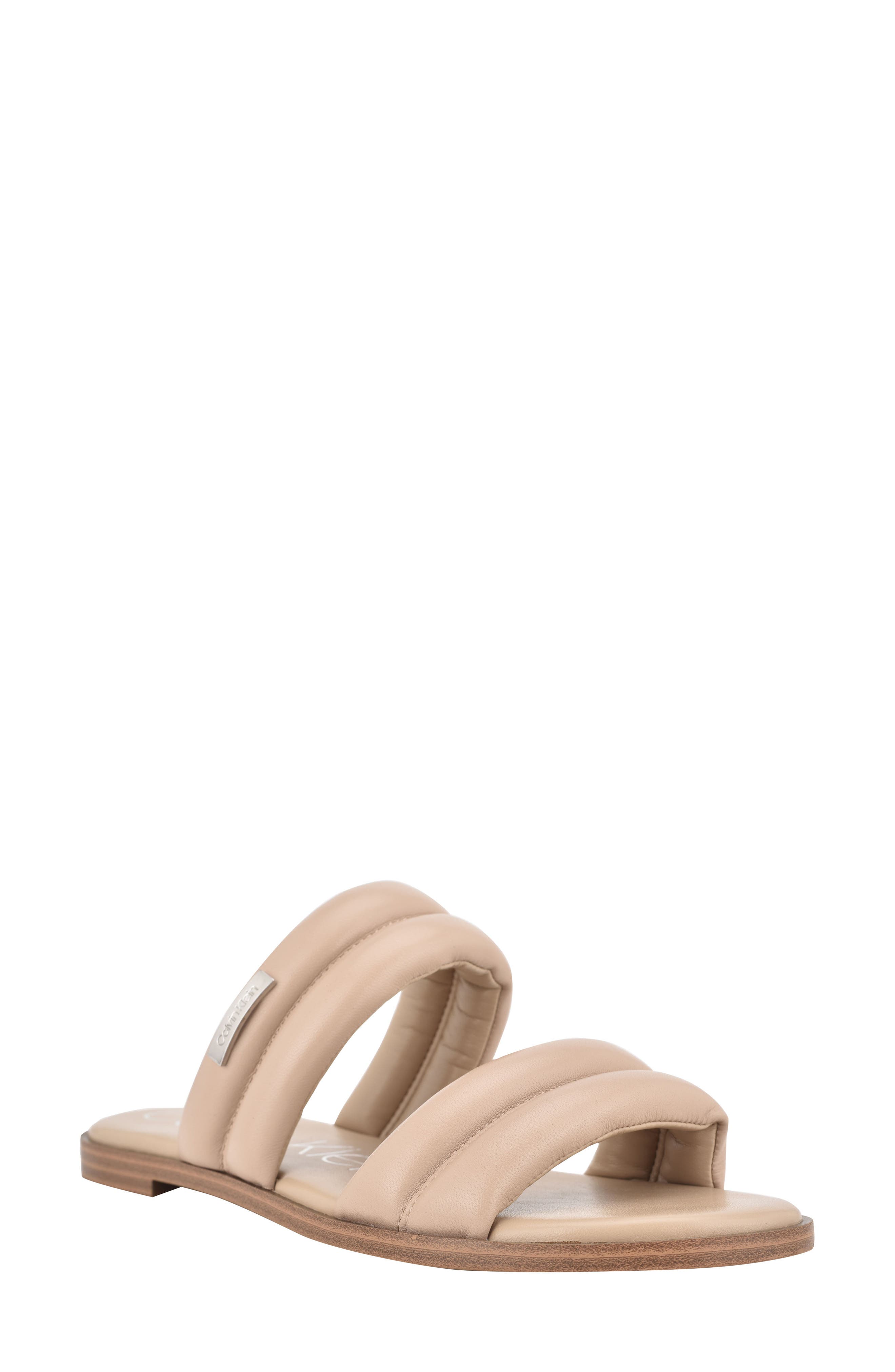UPC 195182920830 product image for Women's Calvin Klein Koko Slide Sandal, Size 10 M - Beige | upcitemdb.com