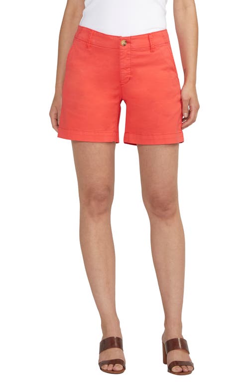 Mid Rise Twill Chino Shorts in Salsa