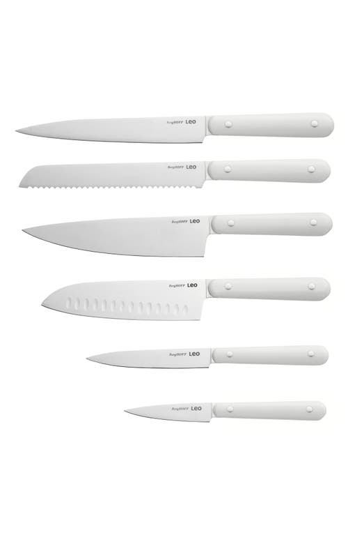 Berghoff Leo Spirit 7-piece Knife Block Set In White/beige