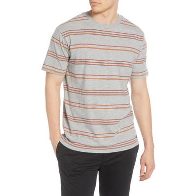Rvca Avila Stripe T-Shirt, Grey