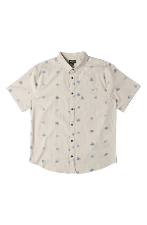 Billabong Kids' Sundays Cotton Blend Button-Up Shirt Cream at