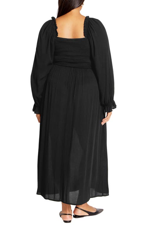 Shop City Chic Addyson Long Sleeve Maxi Dress In Black