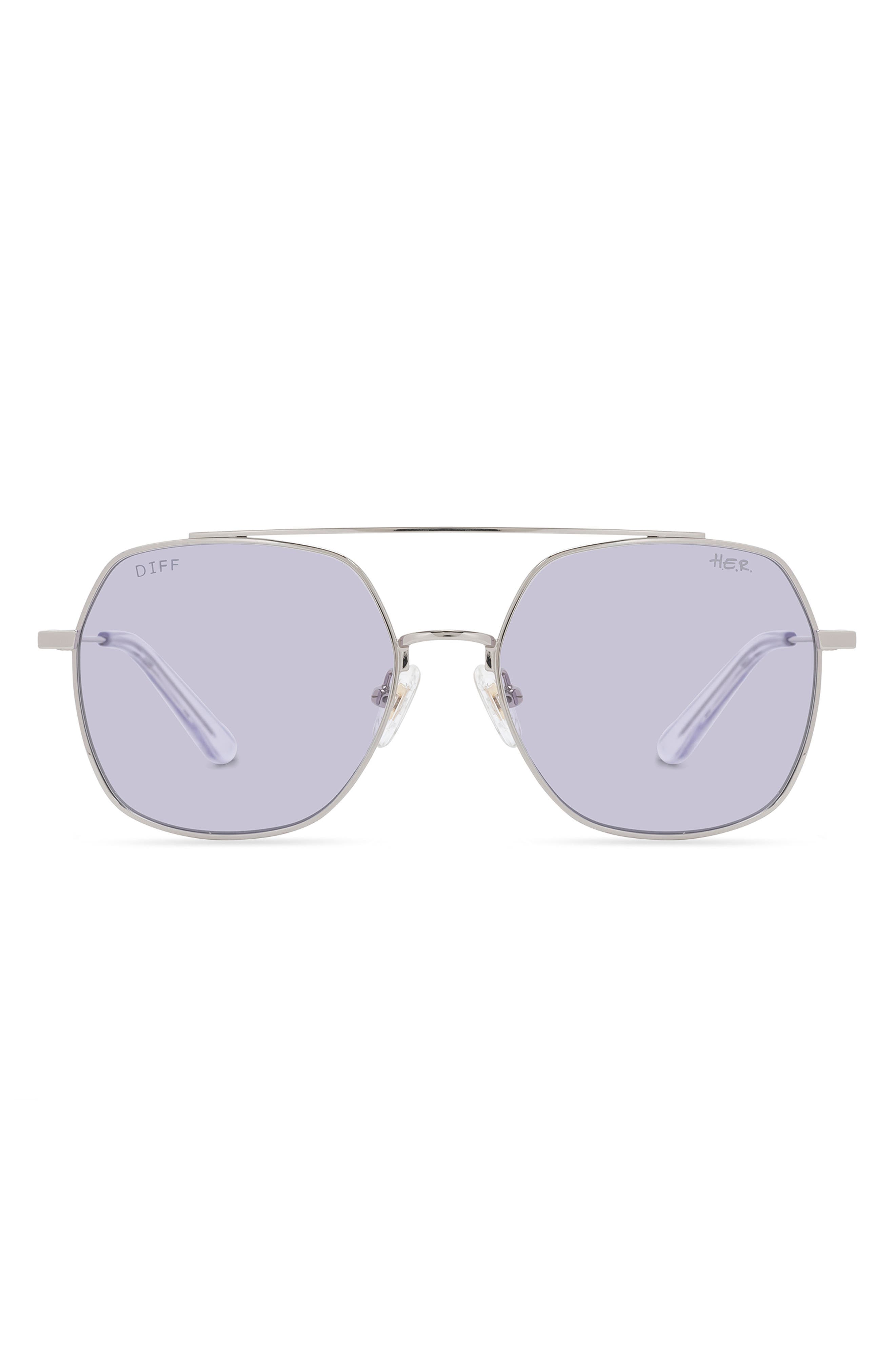 DIFF H.E.R. Paradise 60mm Aviator Sunglasses | Nordstrom