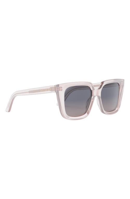 Shop Dior 'midnight S1i 53mm Square Sunglasses In Matte Pink/blue