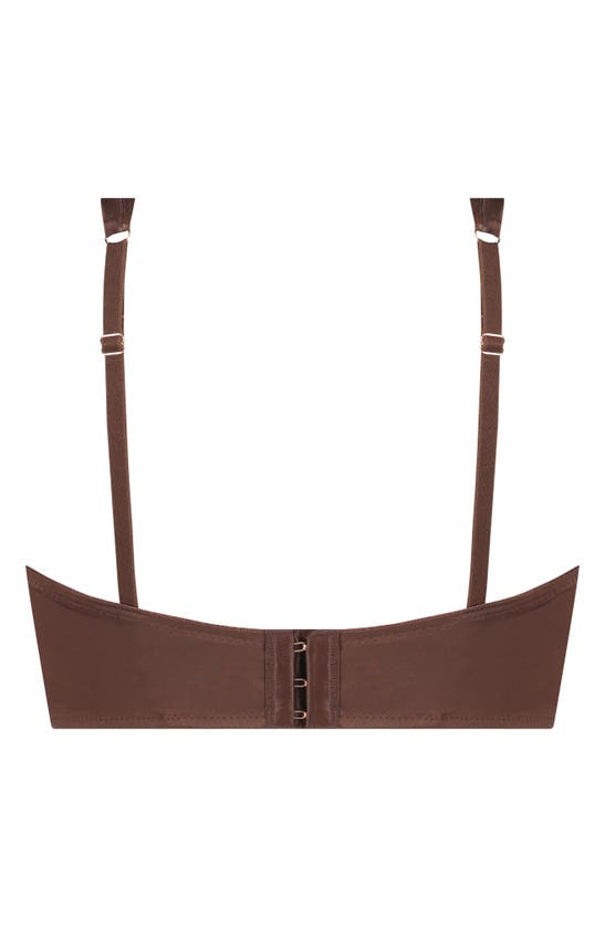 Shop Hunkemoller Indigo Longline Underwire Bra In Chicory Coffee