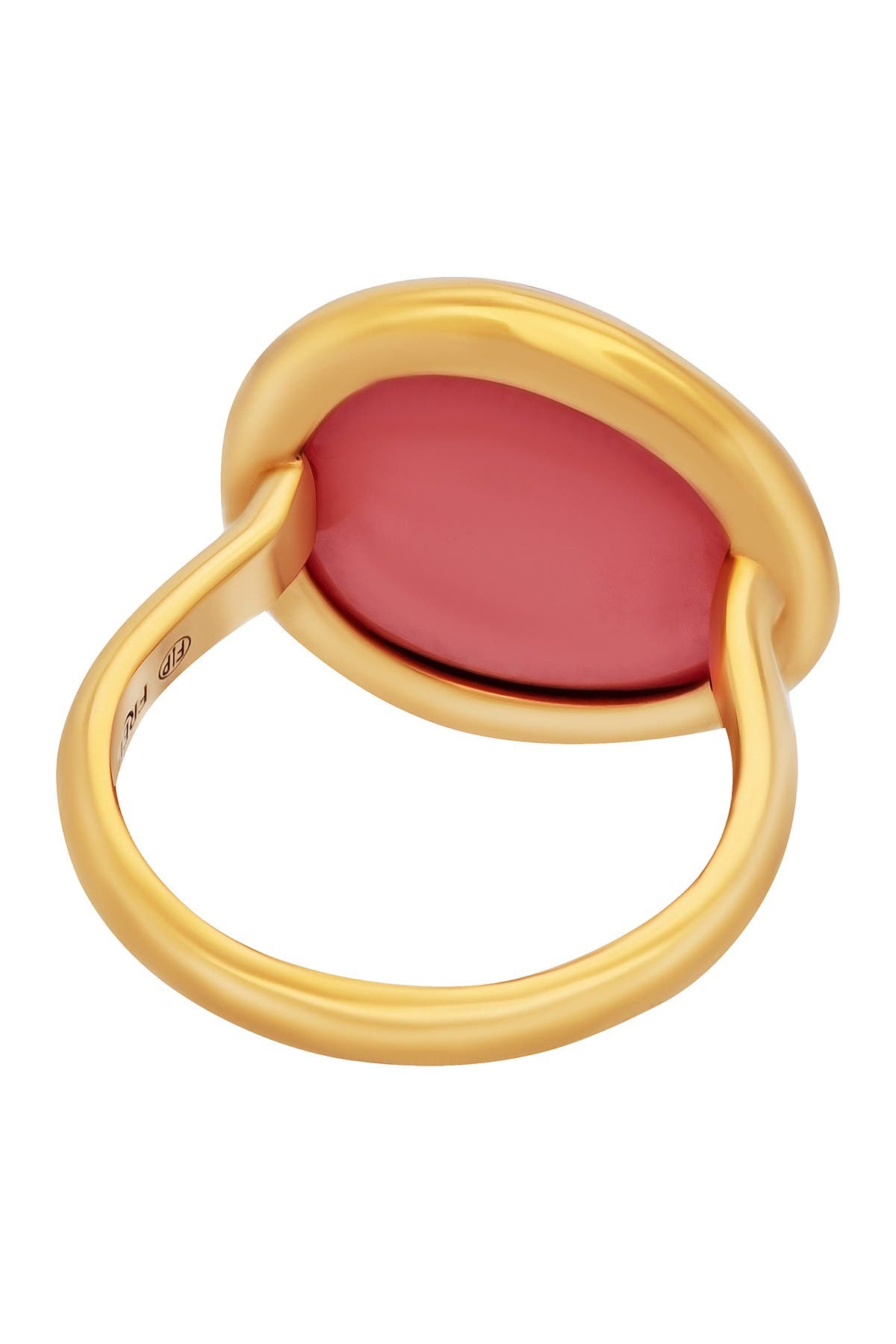 Fred Of Paris Rose Gold Rhochrosite Statement Ring In Bright Pink