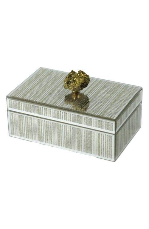 Shop Sagebrook Home Stripe Jewelry Box In Gold