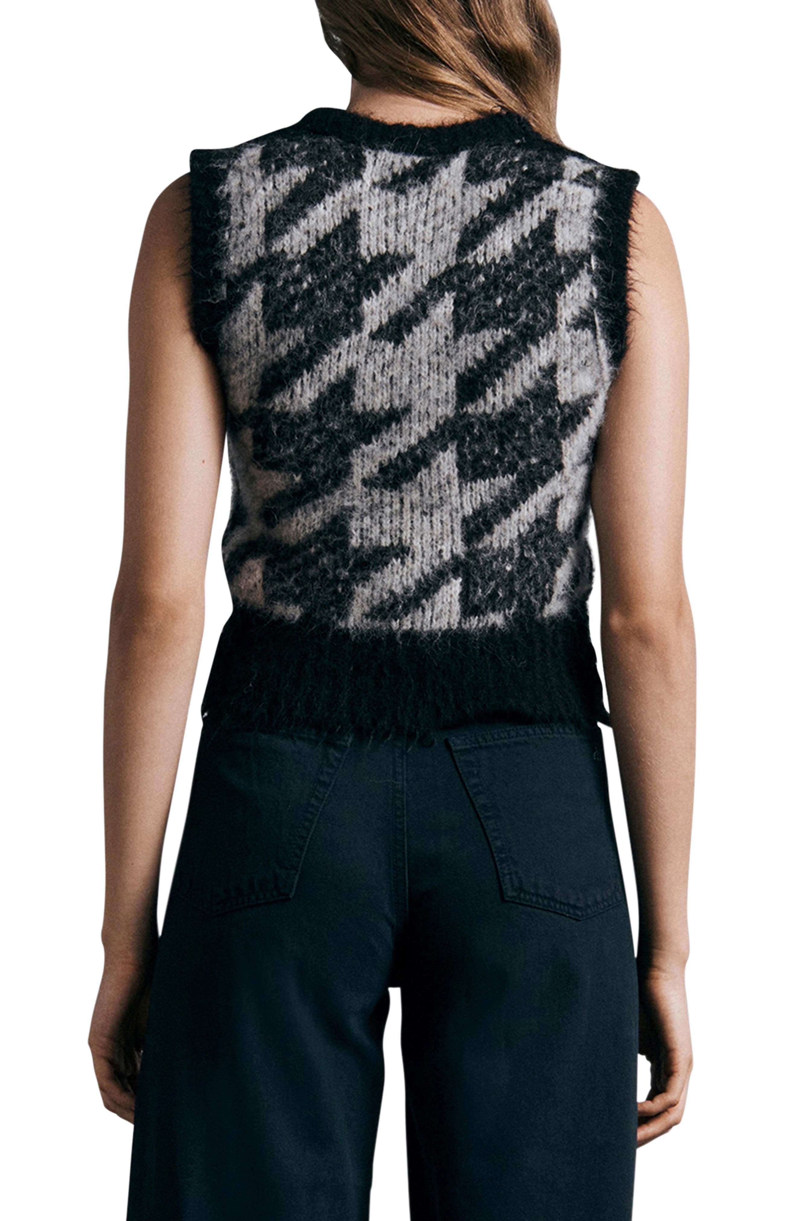 Rag \u0026 Bone Edith Reversible Houndstooth Sweater Vest