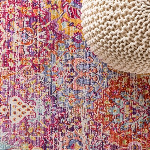 Jonathan Y Flori Bohemian Medallion Deep Fuchsia Area Rug In Deep Fuchsia