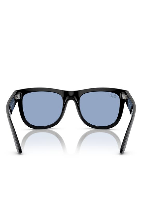 Ray Ban Wayfarer Reverse 50mm Square Sunglasses In Light Blue