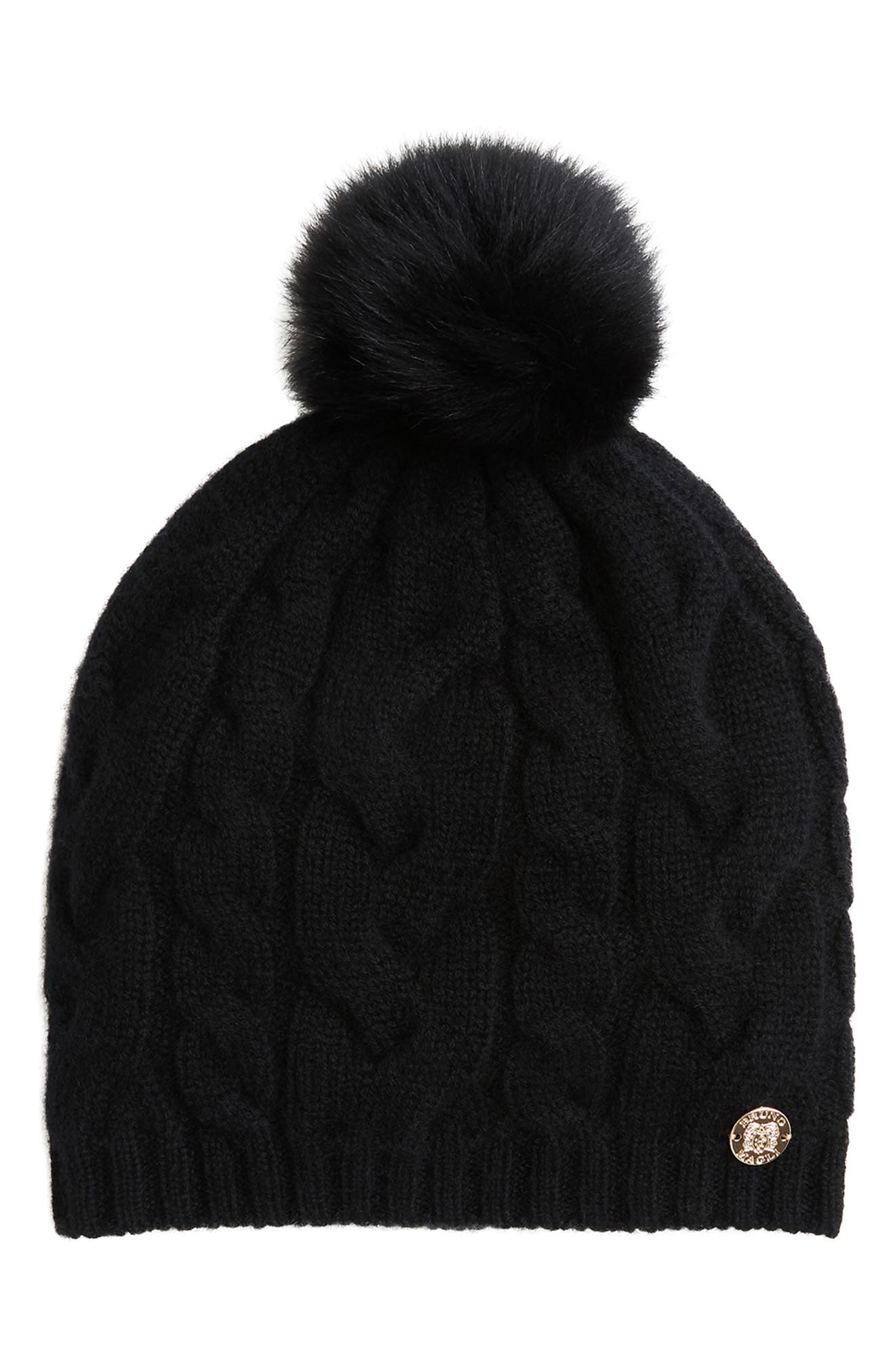 black cashmere beanie womens