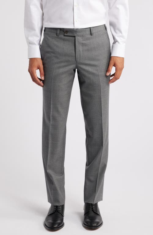 Shop Ted Baker London Jerome Trim Fit Soft Constructed Wool Dress Pants In Grey