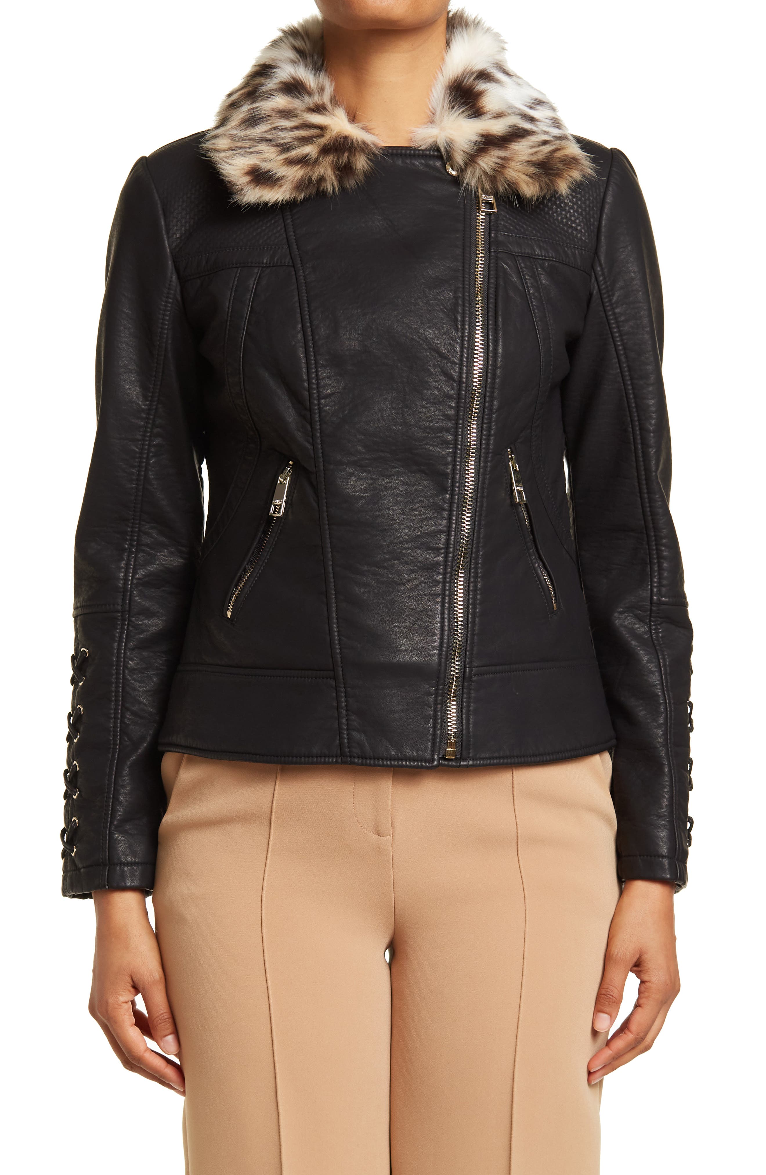 nordstrom rack guess leather jacket