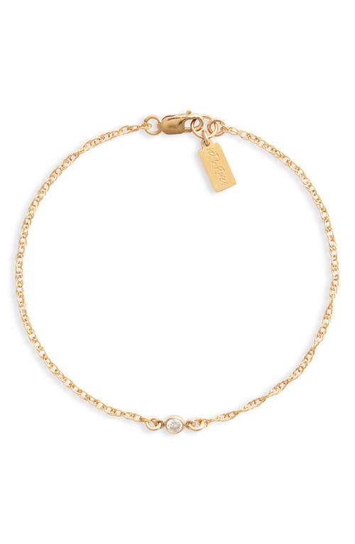 Set & Stones Cubic Zirconia Birthstone Pendant Bracelet In April