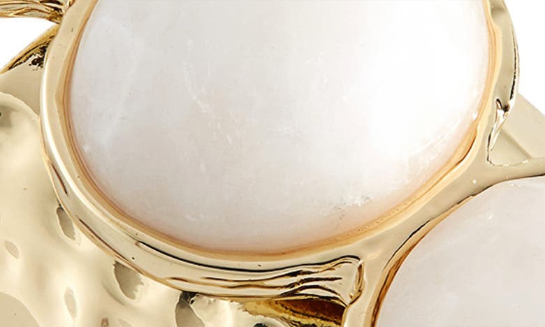 Shop Nordstrom Three-stone White Jade Ring In White- Gold