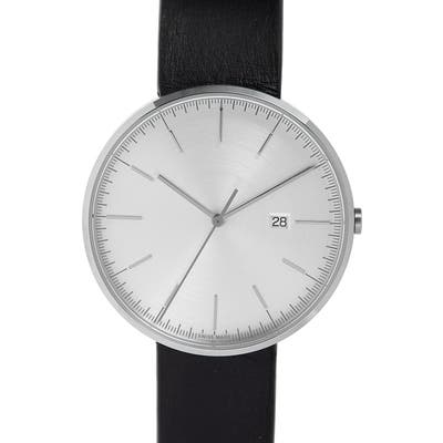 Uniform Wares M-Line Leather Strap Watch, 40Mm