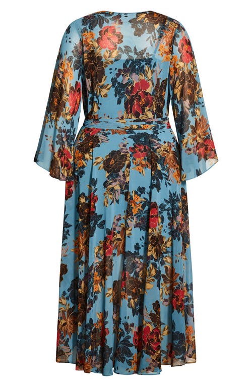 Shop City Chic Floral Wrap Maxi Dress In Floral Twistdnu