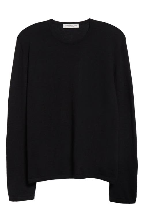 Johnstons Of Elgin Cashmere Crewneck Sweater In Black