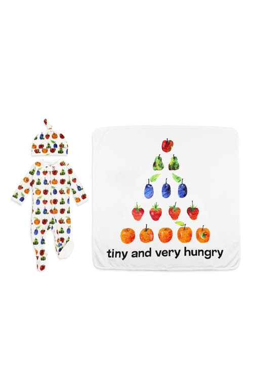 L'Ovedbaby x 'The Very Hungry Caterpillar' Footie, Hat & Blanket Set in Fruit at Nordstrom, Size 3-6M