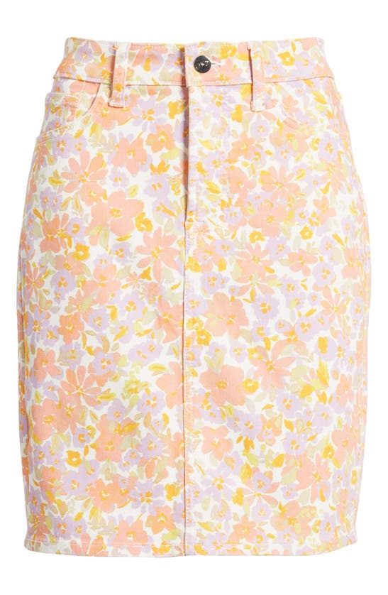 Shop Jen7 By 7 For All Mankind Floral Print Pencil Skirt In Blush Floral