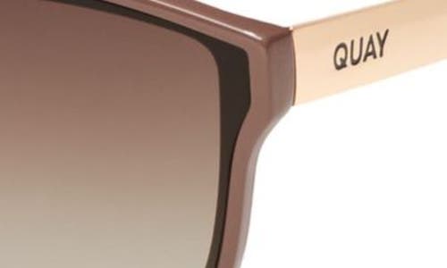 Shop Quay Date Night 54mm Round Sunglasses In Doe/brown