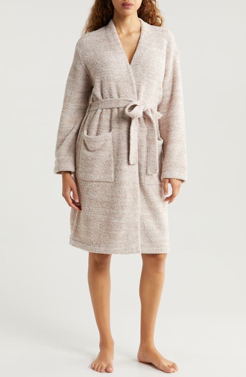 Shop Barefoot Dreams Cozychic® Short Robe In Heather Feather/almond