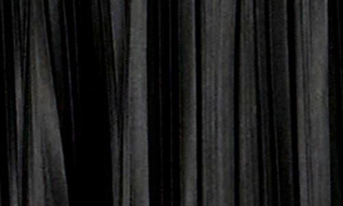 English Factory Mixed Media Pleated Dress In Black