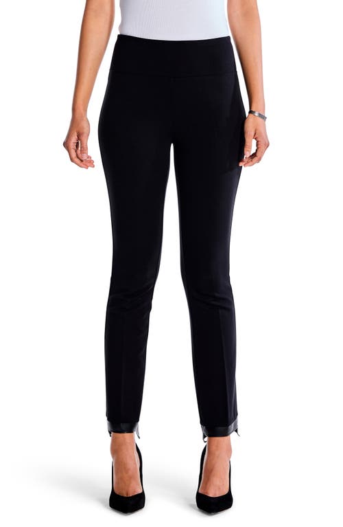 NIC+ZOE Demi Ponte Ankle Bootcut Pants in Black Onyx