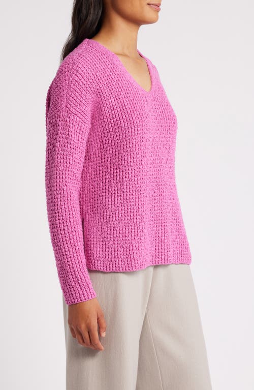 Shop Eileen Fisher Organic Cotton Sweater In Tulip