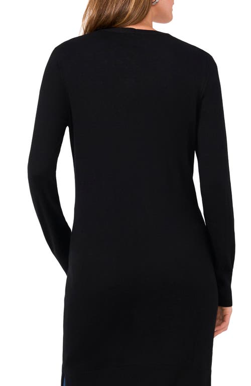 Shop Halogenr Halogen(r) Open Front Longline Cardigan In Rich Black