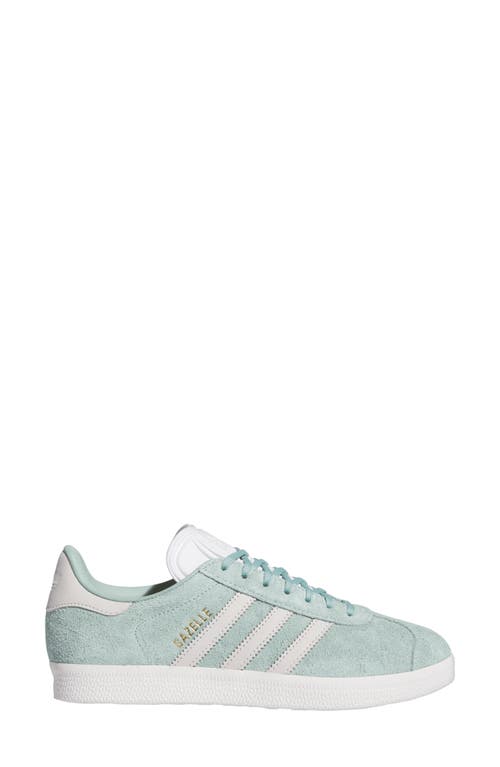 Shop Adidas Originals Adidas Gazelle Sneaker In Hazy Green/off White/white