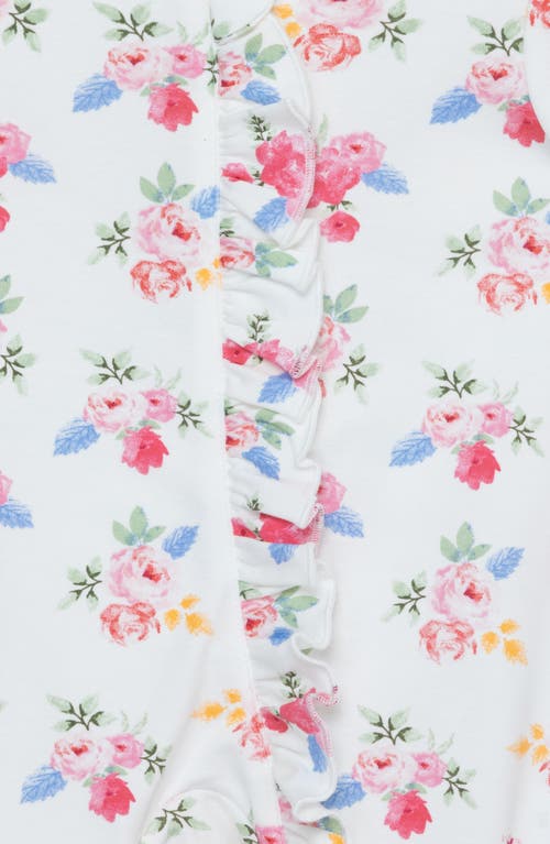 Shop Little Me Floral Cotton Footie & Headband Set