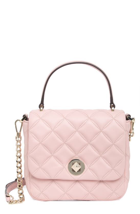 Kate Spade Natalia Quilted Square Crossbody Bag In Rose Smoke.
