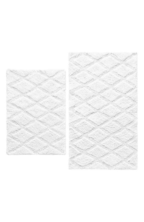 UPC 883893621725 product image for Vera Wang Set of 2 Tufted Diamond Bath Rugs in White at Nordstrom | upcitemdb.com