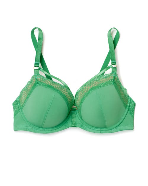 Adore Me Marca Contour Plunge Bra In Medium Green