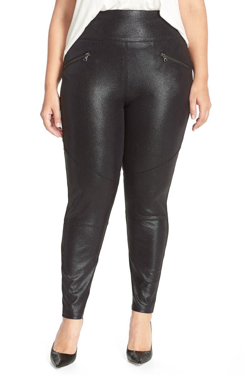Melissa McCarthy Seven7 Moto Faux Leather Skinny Pants (Plus Size ...