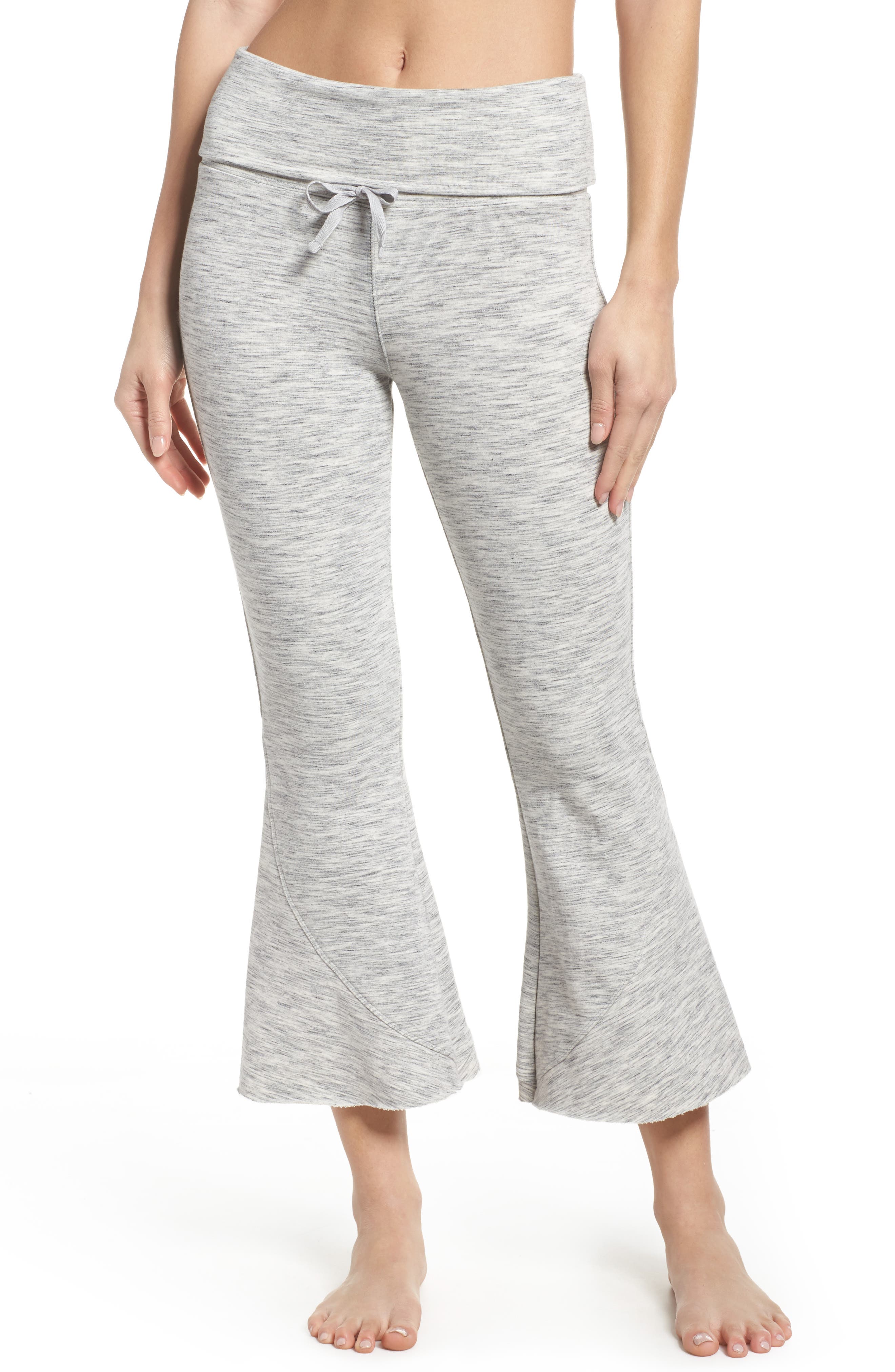 cropped flare sweatpants