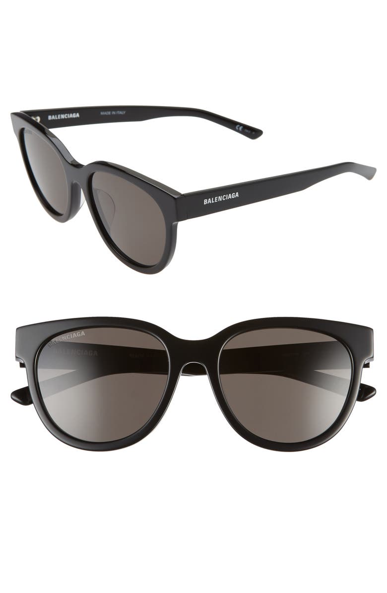 Balenciaga 54mm Polarized Round Cat Eye Sunglasses Nordstrom