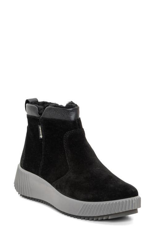 Shop Ara Dahlia Waterproof Faux Fur Lined Sneaker In Black